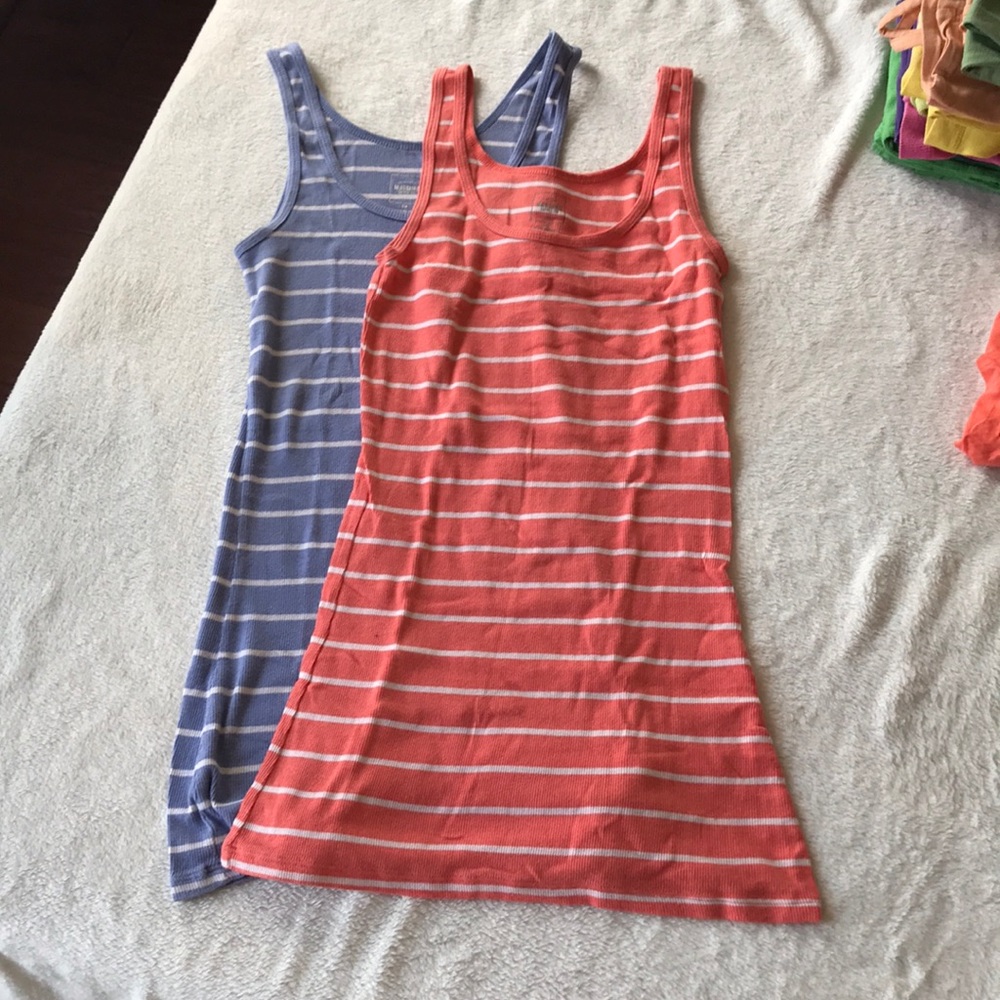 Two stripped tank tops